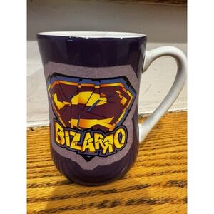 Six Flags Bizarro Purple Coffee Cup Mug Dc Comics‎ Glitter Graphic